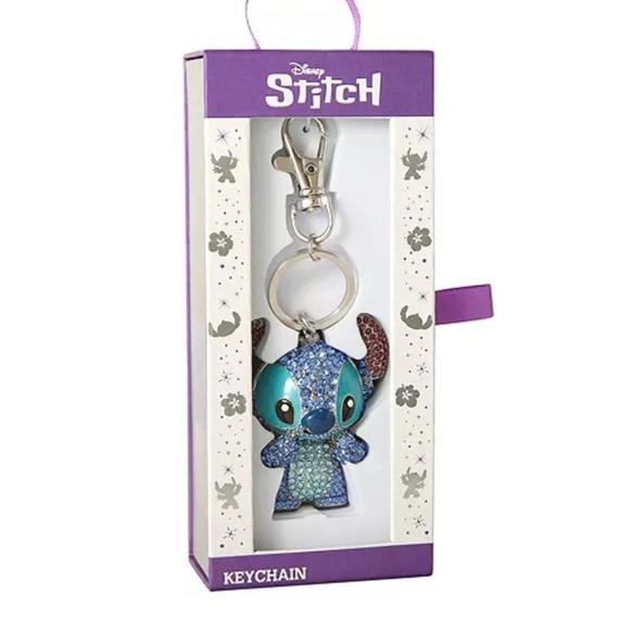 🔹️ Disney🔹️ Stitch Pave 3D Bling Keychain - Bag Charm Key accessory🔹️💙 - Picture 6 of 7